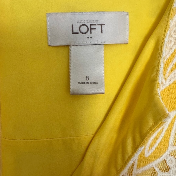 LOFT Yellow Floral Dress - Picture 4 of 4